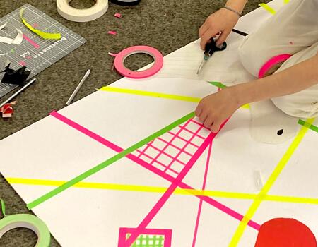 Tape Art - mit bunten Bändern gestalten! (Leitung: Judith Peters, Künstlerin)