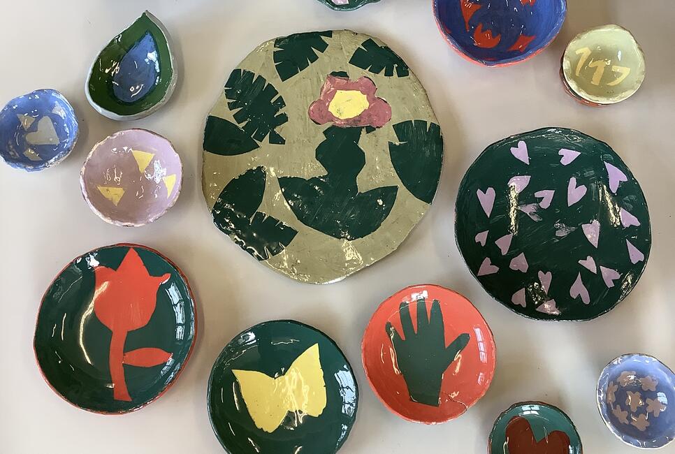 selbst getöpferte Schalen