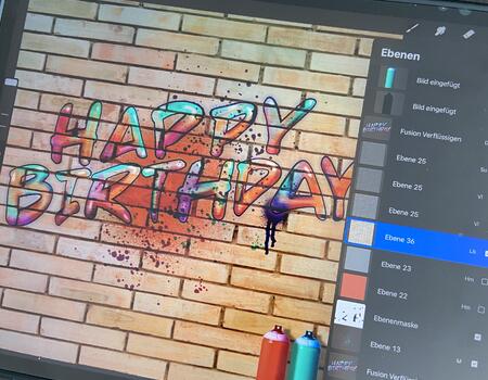 COOLE SCHRIFTKUNST DIGITAL GESTALTEN - iPad