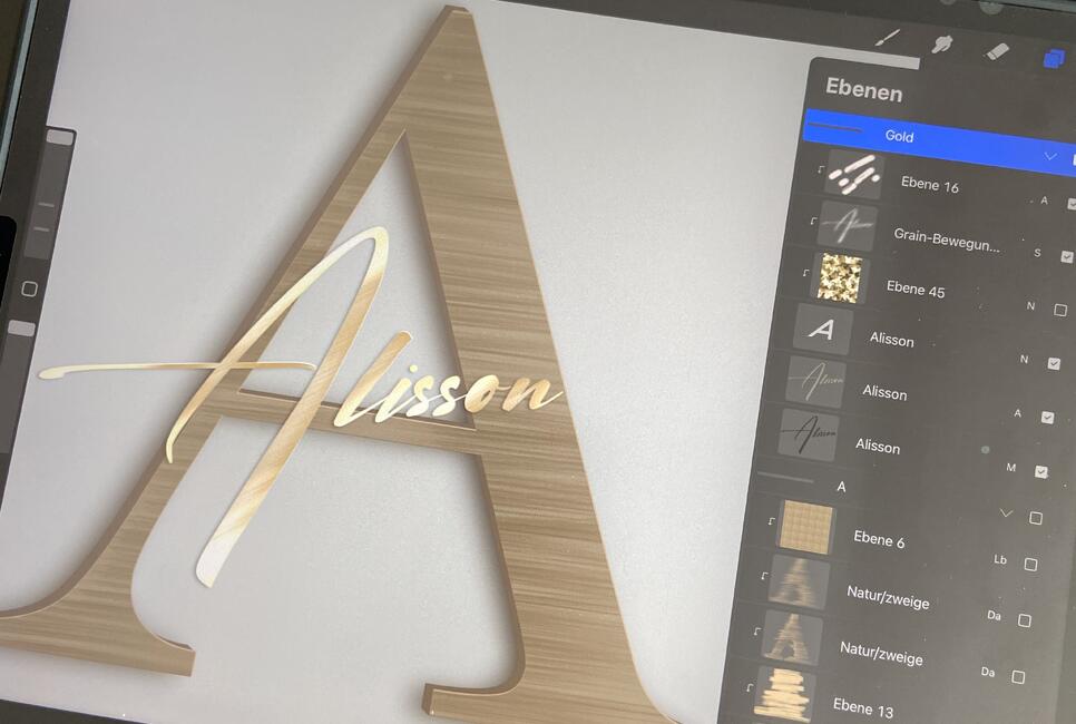 COOLE SCHRIFTKUNST DIGITAL GESTALTEN - iPad