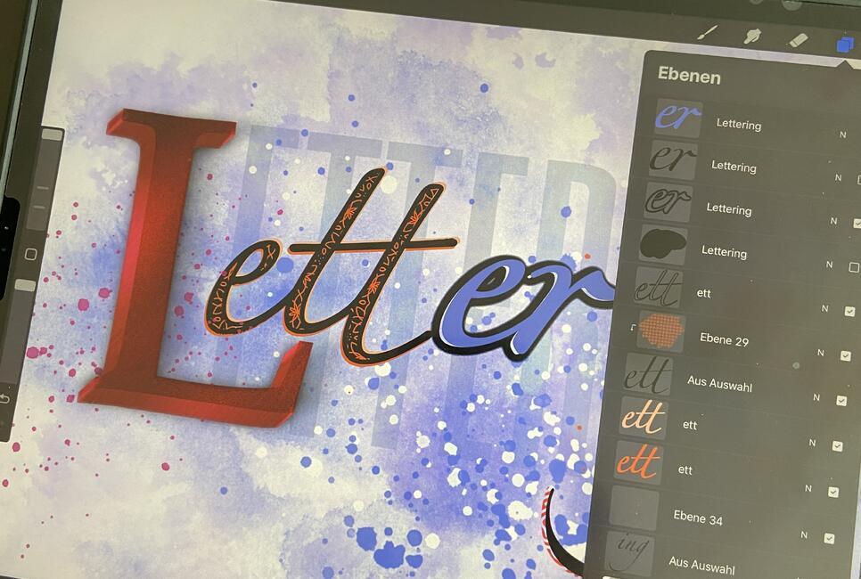COOLE SCHRIFTKUNST DIGITAL GESTALTEN - iPad