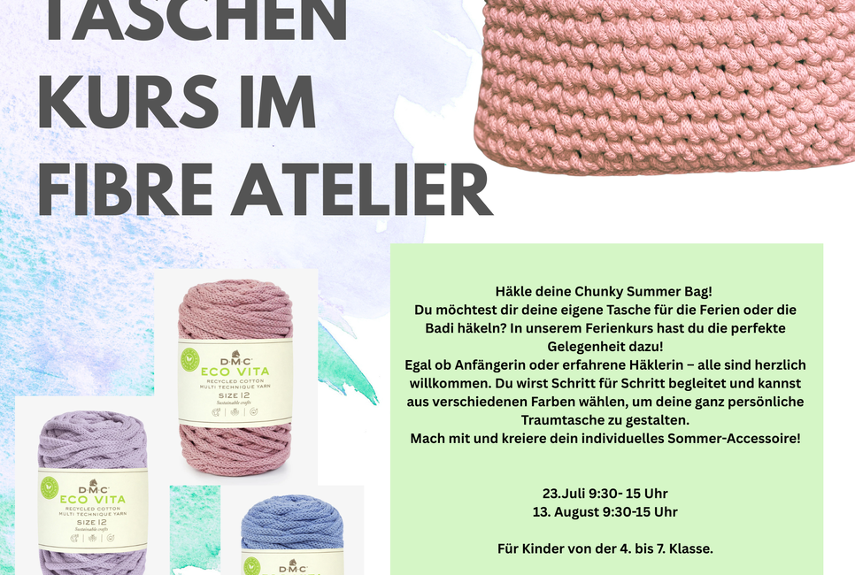 H&auml;keltaschenkurs im Fibre Atelier